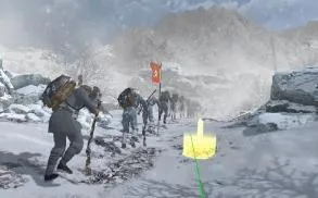 新红军长征—爬雪山